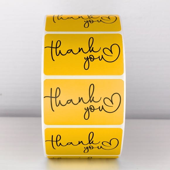 Thank You Stickers Mint Green Heart | Cute Small Business Packaging Labels - Picture 8 of 11